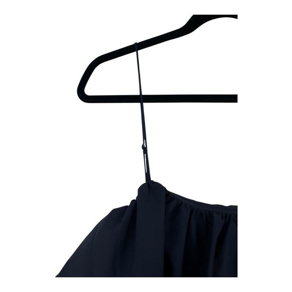 Cinq a Sept Dress Christa Ruched ruffle overlay blue size 10 - Picture 3 of 8